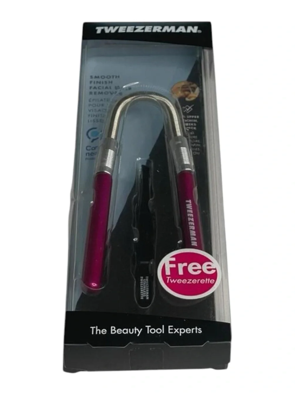 new Tweezerman ㋛ Smooth Finish Facial Hair Remover + Tweezerette ㋛ Hot Pink ㋛